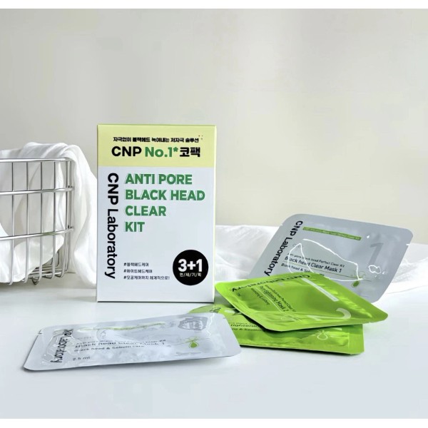 CNP Laboratory Mild Anti-pore Black Head Clear Kit 4 times
