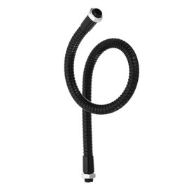 PATIKIL 15.7" Universal Gooseneck Hose, 1 Pcs M8 to M10 Fine Thread Bendable Metal Hose Flexible Arm Soft Tube Extension for Lamp, DIY Equipment, Black