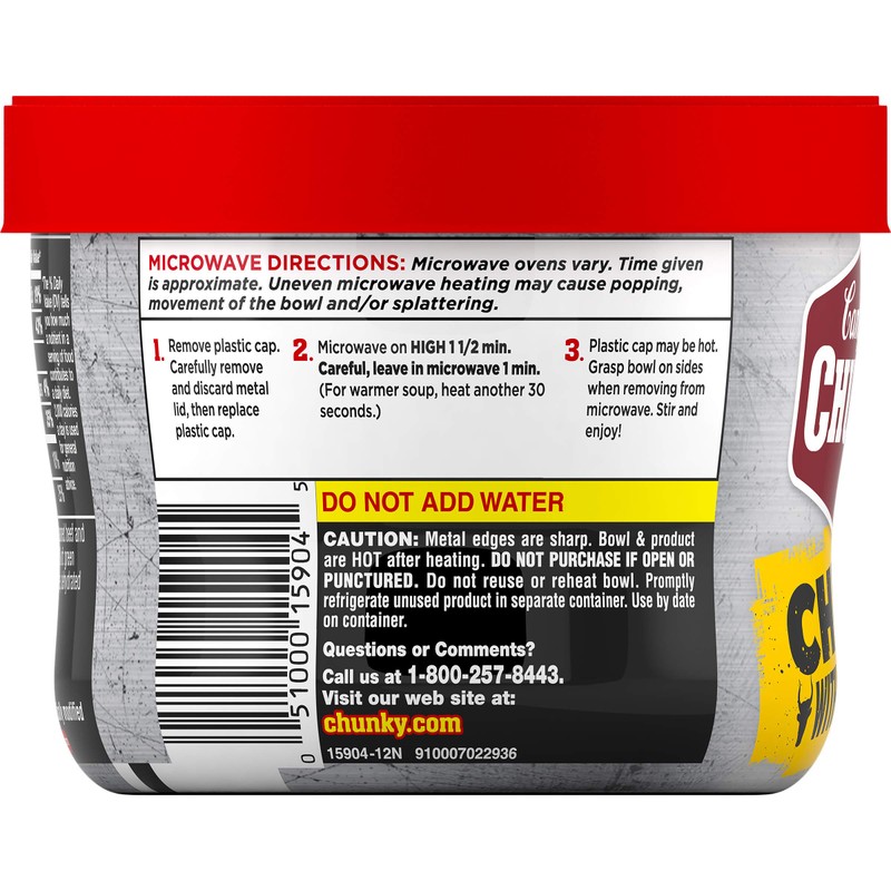 Campbell's Chunky Chili with Beans, 15.25 oz. Microwavable Bowl
