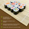 Tienyuu Bamboo Sushi Rolling Mat – 9.5" x 9.5" Natural
