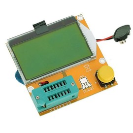 HiLetgo LCR-T4 Multifunctional Resistor Capacitor Diode SCR Inductor Triode MOSFET Tube Meter Tester component tester kit 9V with 12864 Green Backlight LCD Display