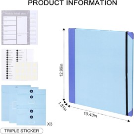 Mtxorvix in Case I Go Missing Binder, Folio Document Organizer, Custom Bound File Folder for Important Paper Files, Binder for Home School Office (Blue)