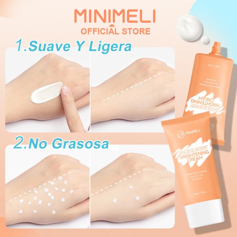 Minimeli Crema Iluminadora Para Rostro Y Cuerpo, Hidratante