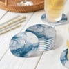 Vibiliyou Light Blue Coasters for Drinks with Holder as gifts