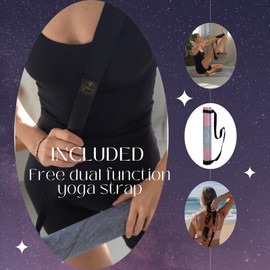 Yvonne Solstice Harmony Travel Yoga Mat - Ultra Thin 1/16” (1.5mm), Lightweight, Foldable & Non-Slip for Travel & Home, Eco-Friendly Natural Rubber + Free Carrying Strap