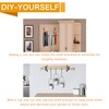 EZYDECOR Closet Rod Bracket Shelf Bracket with Hook Black Closet