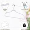 Quality Hangers 20 Pack Non-Velvet Plastic Hangers for Clothes -
