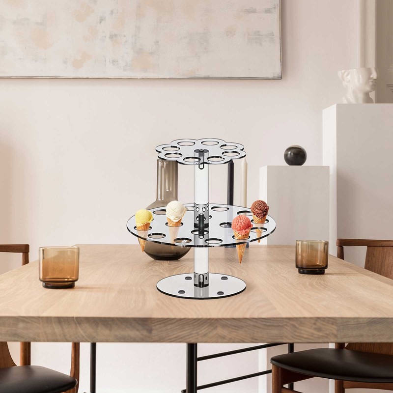 Acrylic Ice Cream Cone Bracket Popcorn Cone Display Rack