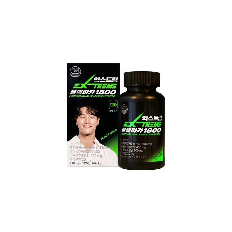 Extreme Kim Jong-kook Black Maca 1800mg 120 Tablets x 1