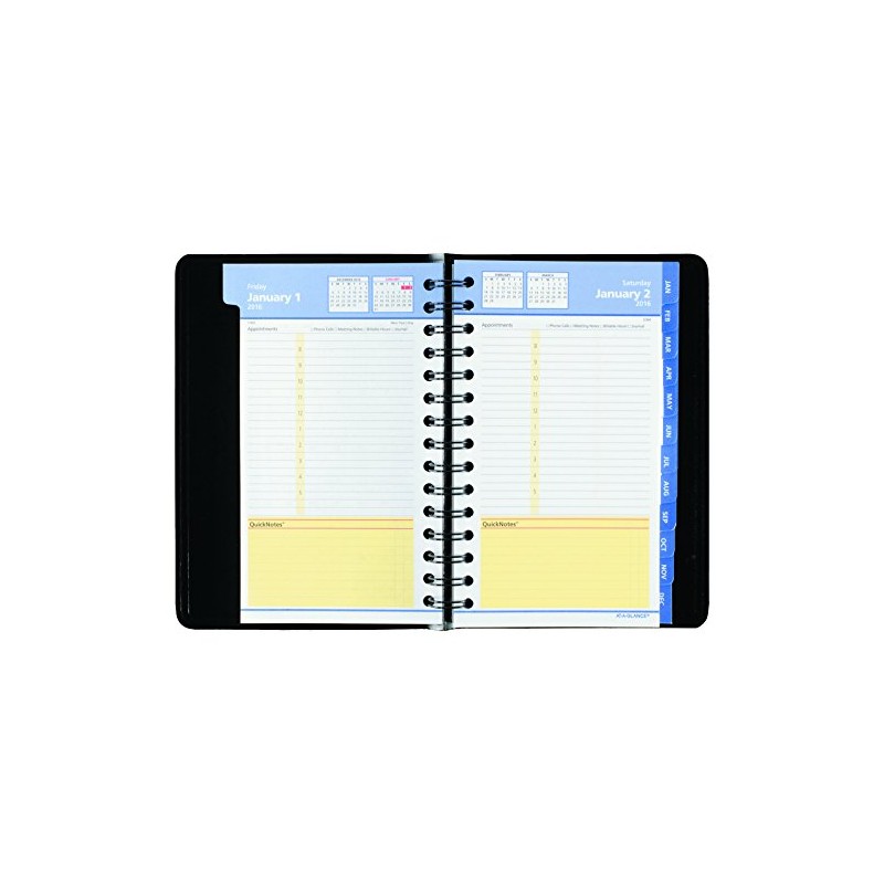 AT-A-GLANCE 760405 QuickNotes Daily/Monthly Appointment Book/Planner, 4 7/8 x 8,