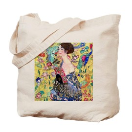 CafePress Klimt Natural Canvas Tote Bag, Reusable Shopping Bag