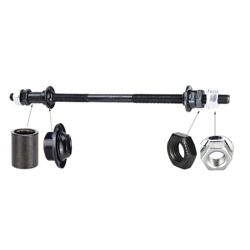 Bike Wheel Hub Axle Solid Spindle Shaft Lever Front Rear