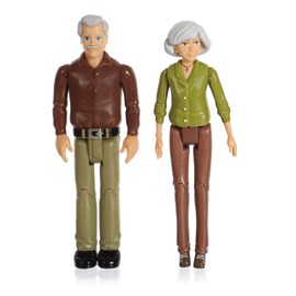Beverly Hills Doll Collection Sweet Li'l Family Set of Grandparents Action Figure Set, Dollhouse People Grandma and Grandpa