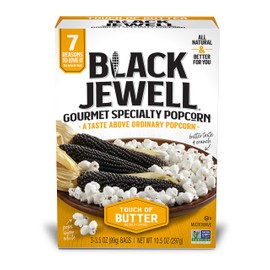 Black Jewell Specialty Microwave Popcorn, Touch of Butter, 10.5oz (10.5 Ounce (Pack of 6))