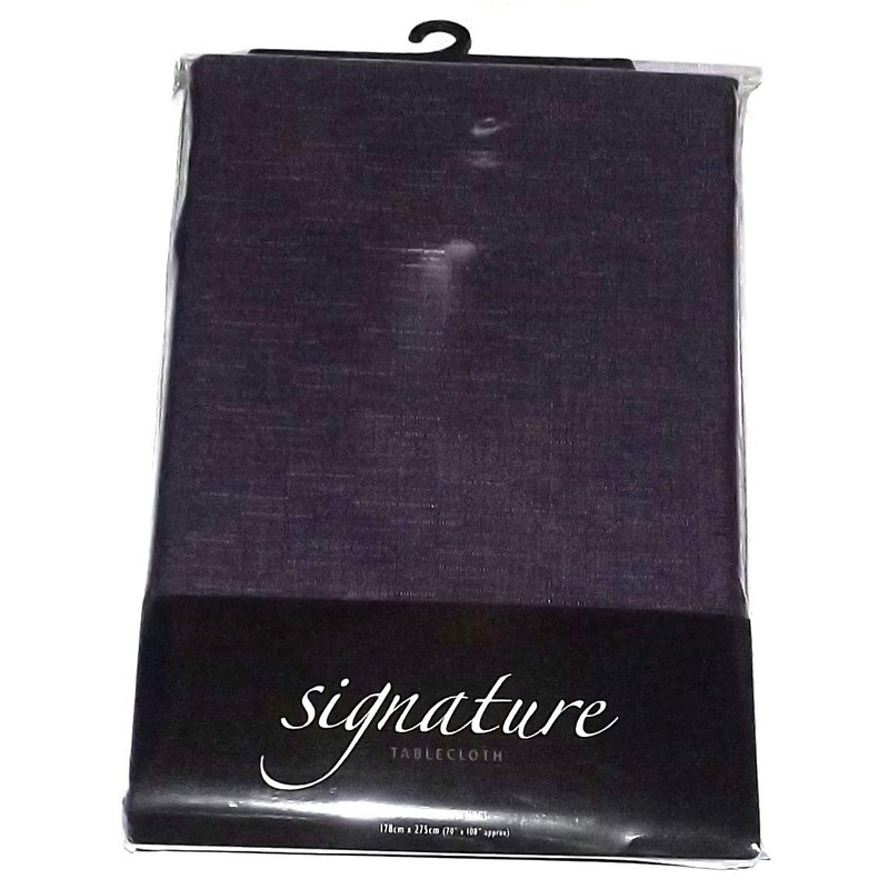 Linen Look Soft Feel Easycare Slubbed Purple 70in x 108in