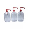Farvisan Botella De Plastico Transparente Dispensador De Gel 3pz 2lts