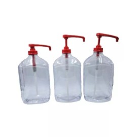 Farvisan Botella De Plastico Transparente Dispensador De Gel 3pz 2lts