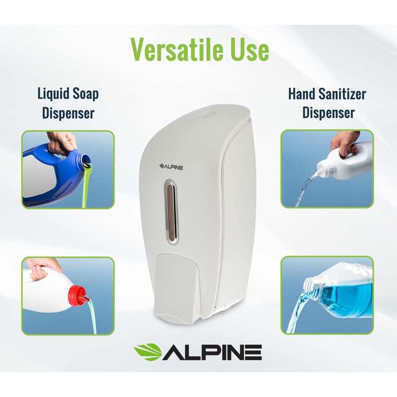 Alpine Manual Soap Dispenser Wall Mount - Commercial Soap Dispenser
