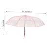 FOMIYES Cherry Blossom Transparent Umbrella Compact Fold Automatic Windproof Travel