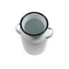 Treasure Gurus White Enamel Milk Can Rustic Utensil Holder Country
