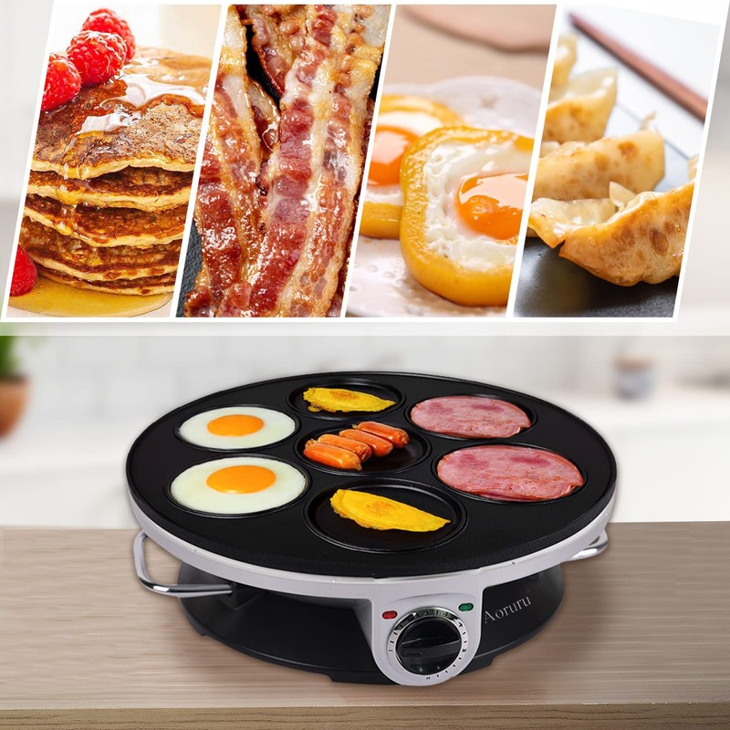 Aoruru Electric Pancake Maker for Kids Mini Crepe Maker Nonstick