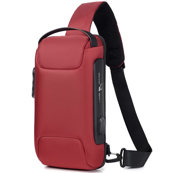 HOXSURY Sling Backpack USB Anti-Theft Waterproof Chest Daypack Casual Shoulder