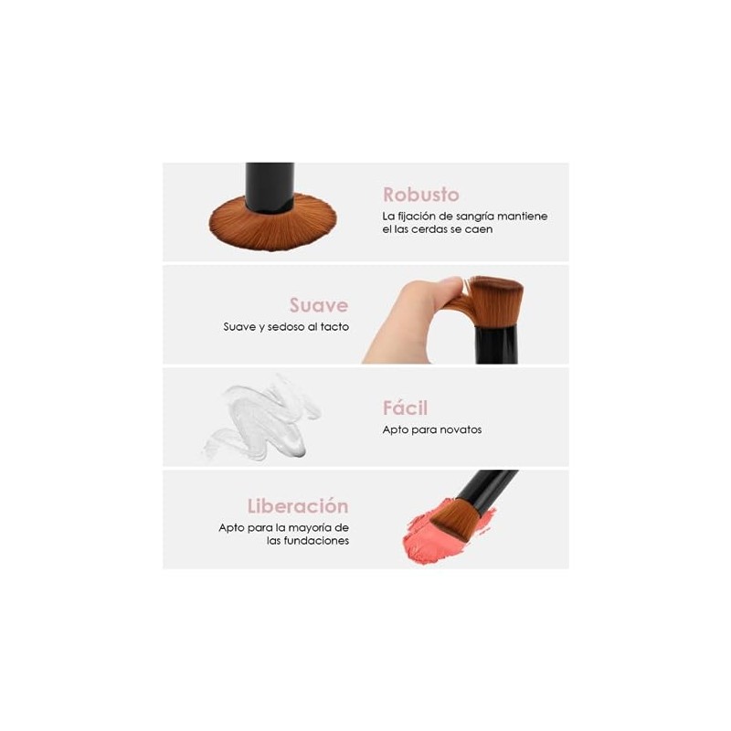 Set 4 Aplicadores Maquillaje Brochas Esponja Belleza Polvo Base Corrector