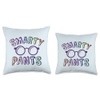 Funny Little Mr Miss SMARTY PANTS Graduation Alumni Teacher Throw