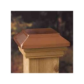 Victoria Copper Plateau Post Cap, 4 x 4-In.