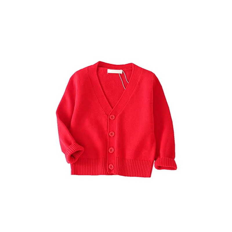LNICEAR Baby Boys Girls V-Neck Casual Cardigan Sweaters Long Sleeve