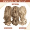 2 PCS Ponytail Extensions Claw Clip Short Pony Tails Wavy