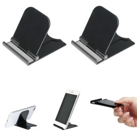 BLACK-CST Portable Foldable Smartphone Tablet PC Stand Compact Smart Stand Slim Desktop Stand Lightweight Thin 2 Pack