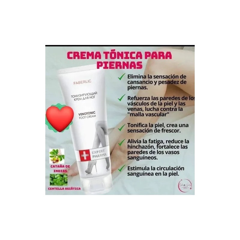 Faberlic Expert Pharma Venotonic crema pies 75 ml con castaña