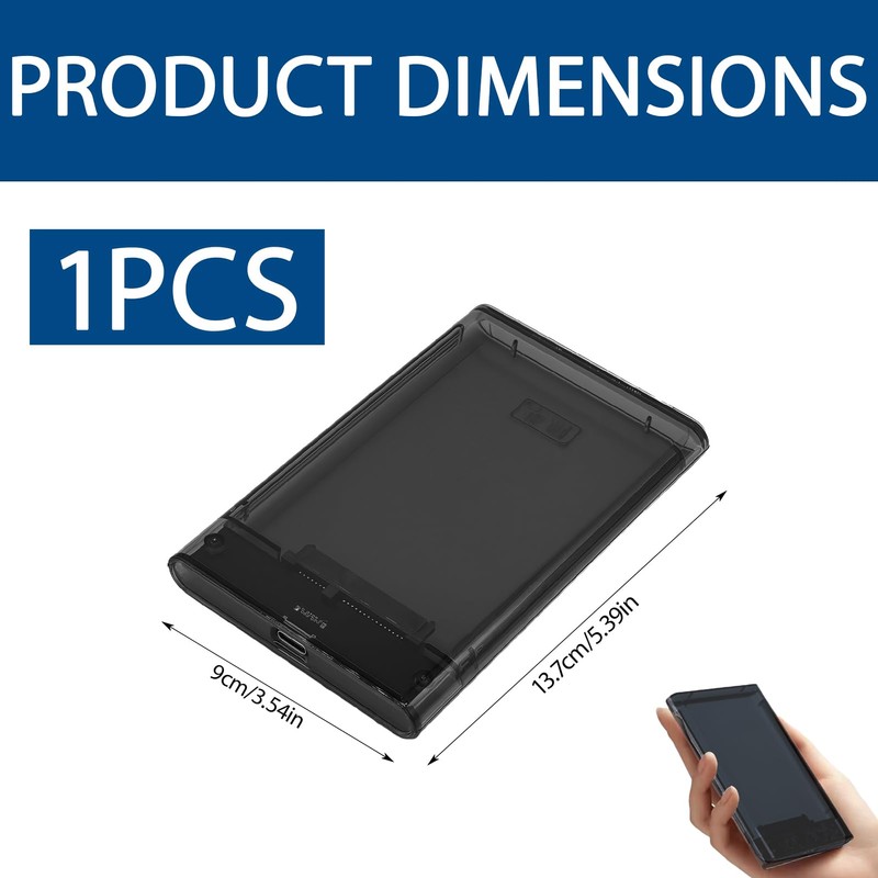 Hard Drive Enclosure 2.5 Inch USB C 3.1 Gen 2