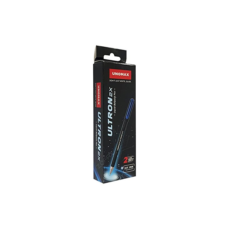 ULTRON 2X Ballpoint Pens, 5 x 0.7mm Fine Point, RED,