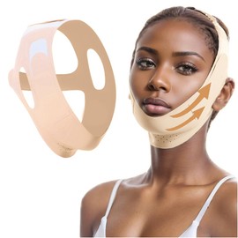 GGUFAY V-förmiges Kinn Gesichtsstraffungsband,Gesichtslifting-Bandage Doppelkinn,V shape face,Tragen Sie es zwei Stunden am Tag