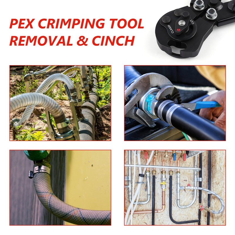 MGYOO Pex Crimping Tool Cinch and Remove Dual-Function Pex Crimp
