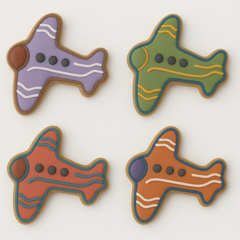 1 Dozen/12 Count Mini Airplane 1.5 Inch Cookie Cutters from