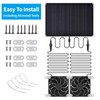 Mytions 15W Solar Fan, Dual Metal Shell Exhaust Fan Kit