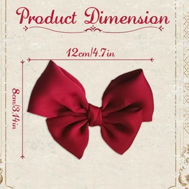 UOSIWYA Bow Shoe Clips, 2 PCS Shoe Buckles with Bows Decorative Removable Satin Shoe Decorations Cute Shoe Accessories for Women and Girls Wedding Party High Heels (Red)