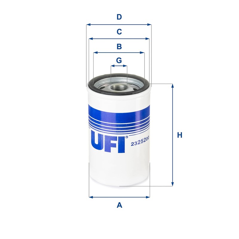 UFI Filters 23.252.00 Ölfilter für landwirtschaftliche oder industrielle Maschinen