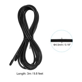 PATIKIL 10Ft Speed Jump Rope Replacement Cable, 2 Pack 4.5mm Professional Skipping Rope Replacement for High-Speed Jump Ropes, Black