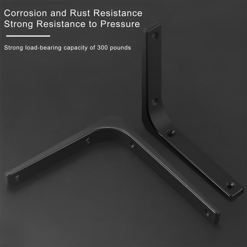 XSQD Pack of 4 Shelf Brackets, 90° Triangular Support Wall