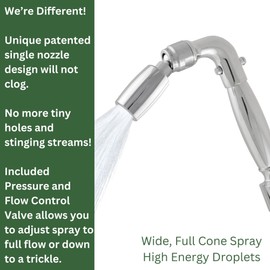 High Sierra's Solid Metal Handheld Shower Head Kit. Includes Handheld Shower Head, Trickle Valve, 72-Inch Hose with Silicone Inner Tube, and Holder. Low Flow 1.5 GPM - Polished Brass Finish