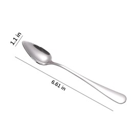 Grapefruit Spoon, Kiwi Spoon, Spoon with Prongs, Kiwi Spoon, Grapefruit Spoon, Stainless Steel, Baby Food Supplement Fruit Spoon, Dessert Spoon, Fruit Spoon with Serrated Edge, for Kiwi, Apples,