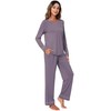 WiWi Womens Viscose from Bamboo Pajamas Set Soft Long Sleeve