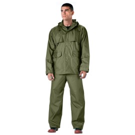 Rothco Olive Drab 2-pc Microlite Pvc Rainsuit 3774 - M