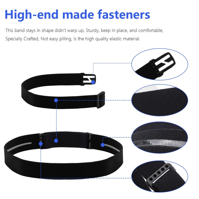 Elastic Headlamp Strap Replacement Headband, fit for Most Headlamps Black