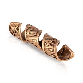 NKlaus Bronze Beard Pearl Beard Spiral Runes Hair Bead Men's Hair Beard Jewellery Pearl 2156