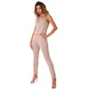Lemoniade Stylish jumpsuit V-neck and refined details as halterneck, short